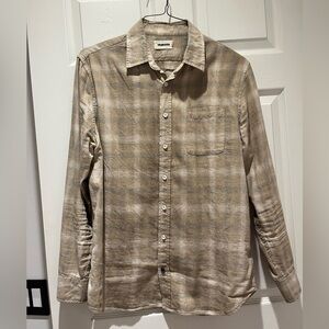 Taylor Stitch Beige Plaid Casual Shirt